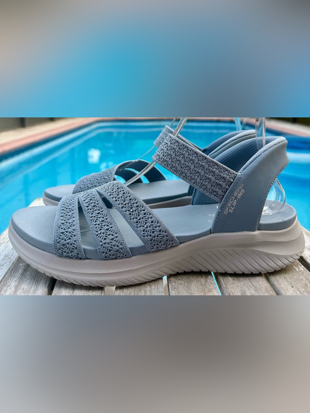 Skechers Women's Slip-ins Ultra Flex 3.0 Sandals Women’s 10.5~New - Picture 2 of 9